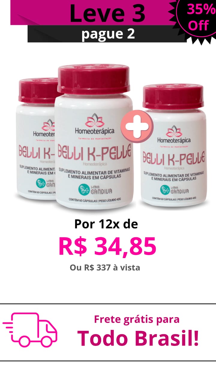 Kit de 3 frascos Belli K Pelle